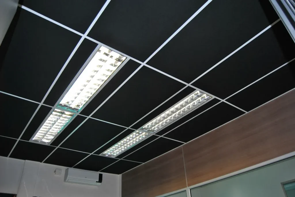 forro modular de lã de vidro
